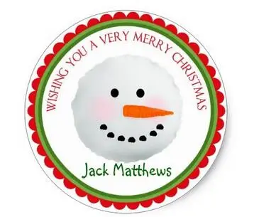 

1.5inch Snowman Christmas Holiday Stickers