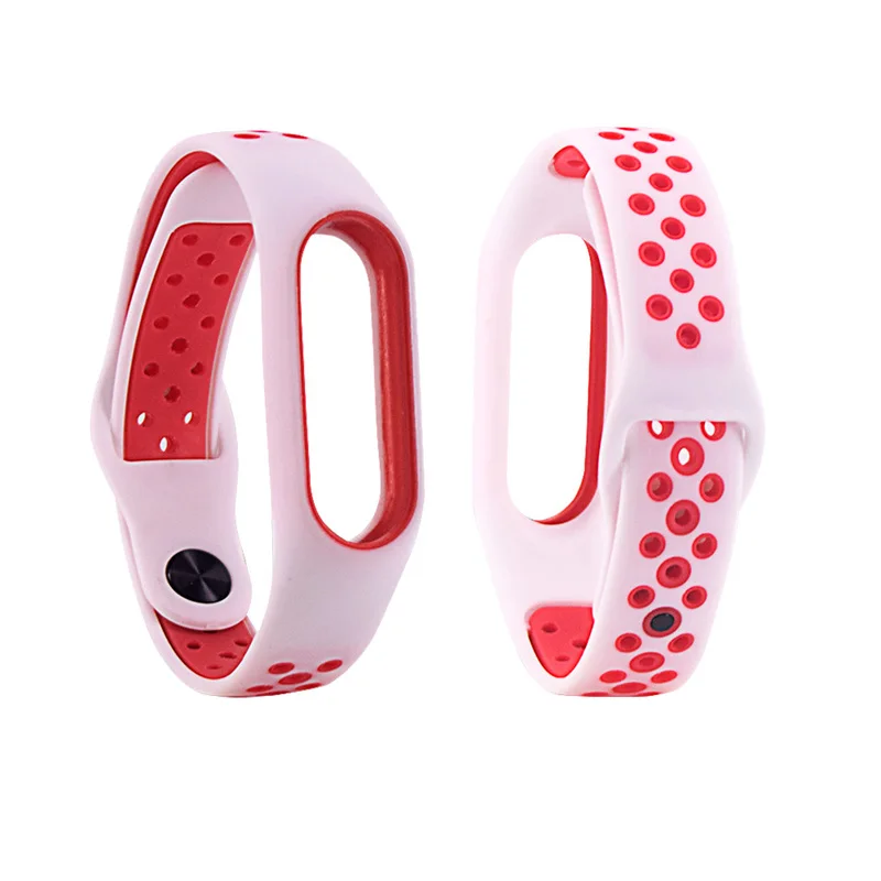 Новый двухцветный Ремешок из ТПУ на запястье для Xiaomi Mi Band 2 сменный силиконовый