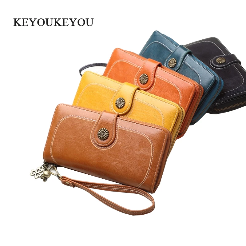 KEYOUKEYOU Для женщин кошельки Длинные из искусственной кожи кошелек женский