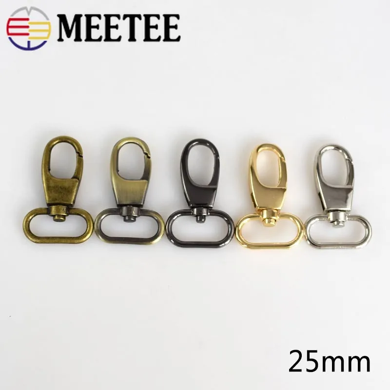 Meetee 20/26 мм металлическая застежка-лобстер поворотные карабины Buckels для мешок на карабине зажим ошейник пряжки ювелирные изделия DIY аксессуары F1-28