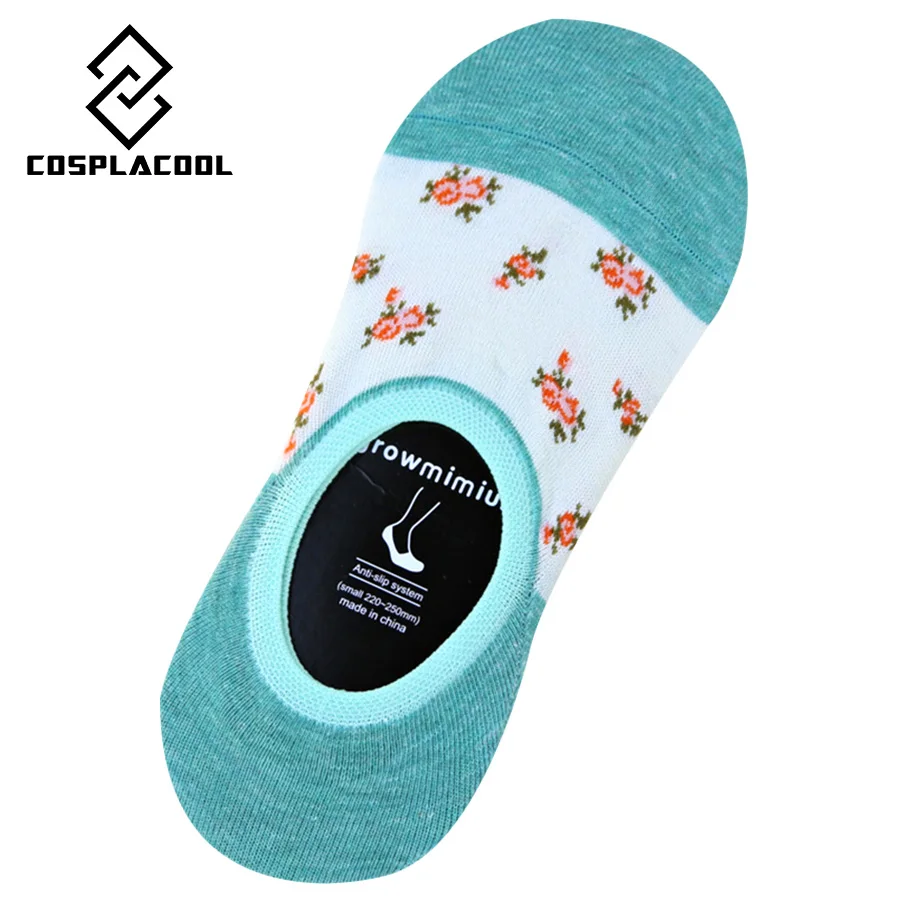 [COSPLACOOL] забавное носки с животными, мягкие забавные Женские носочки с цветами, хлопковые жаккардовые носки, мелкий Топ Sokken calcetines - Цвет: 3