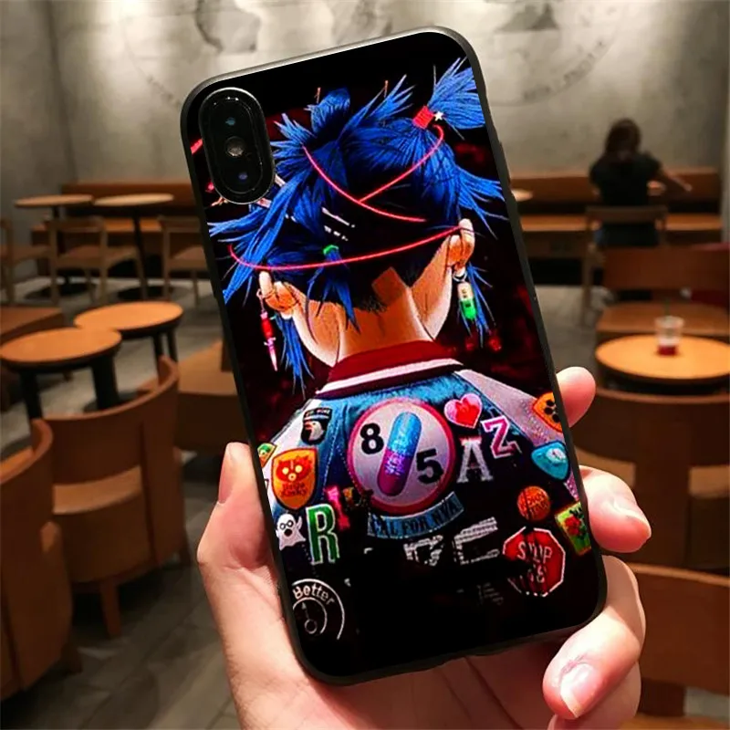 Gorillaz мягкий силиконовый из ТПУ чехол для iPhone 6 телефона 7 8 plus 5 X Xr Xs Xsmax samsung Galaxy 9 edge