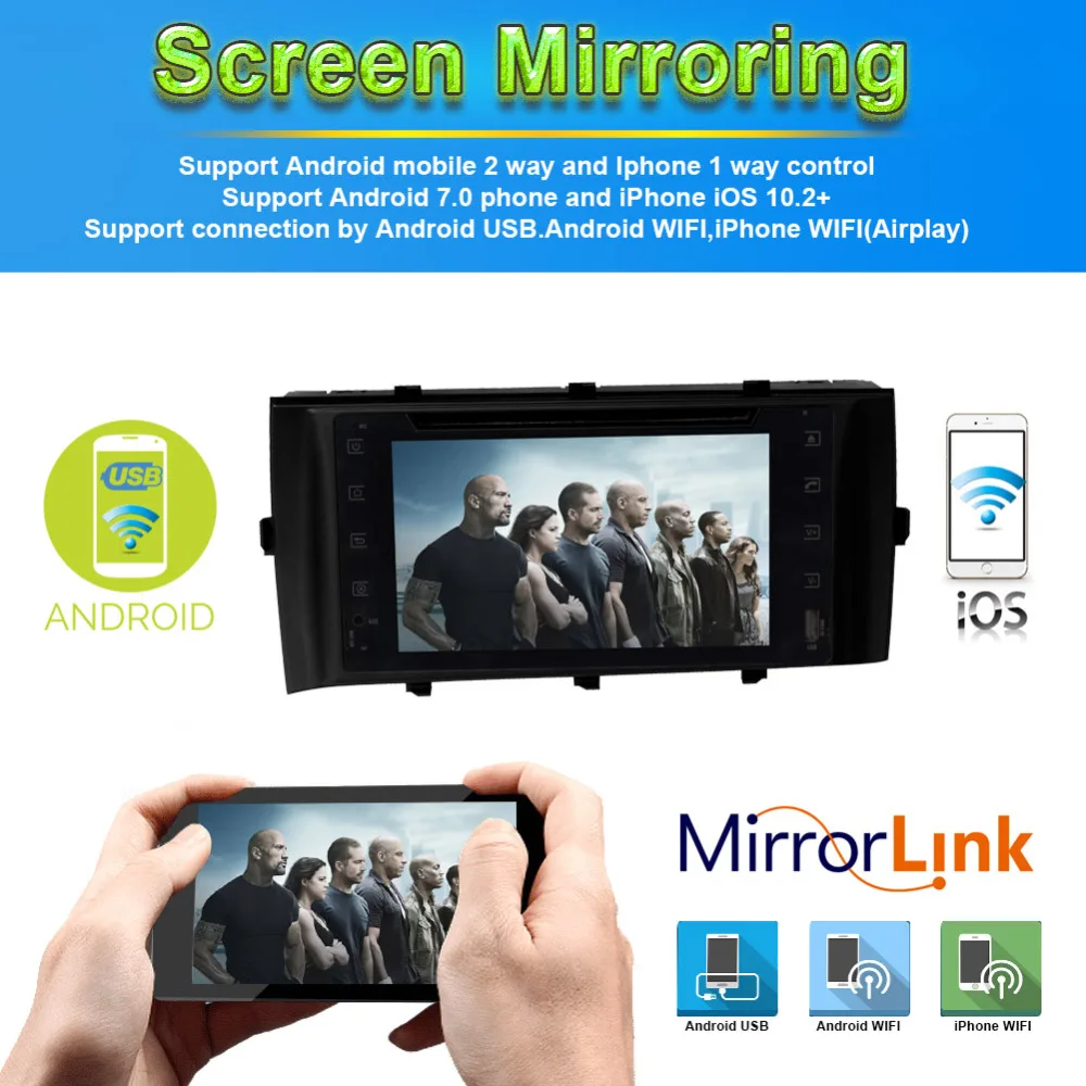 Android 9 0 Восьмиядерный автомобильный DVD мультимедийный плеер для Toyota Prius C