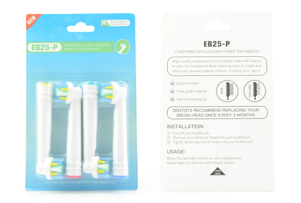 Электрическая сменная насадка для зубной щетки EB25P, EB25-P, гигиена полости рта, уход за полостью рта, 400 шт./лот