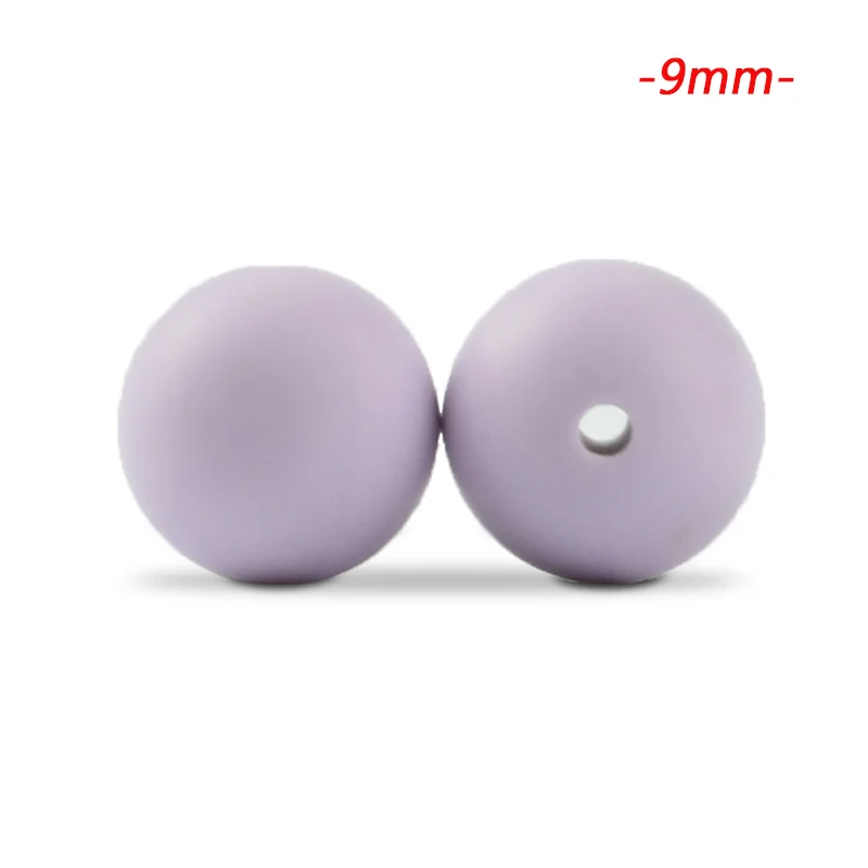 lavender fog LOFCA 50 шт./лот, силиконовые бусины 9 мм, свободные бусины-прорезыватель для зубов, детская игрушка-прорезыватель для зубов, жевательные бисероплетения, не содержит Бисероплетение, для изготовления ювелирных изделий - Цвет: lavender fog