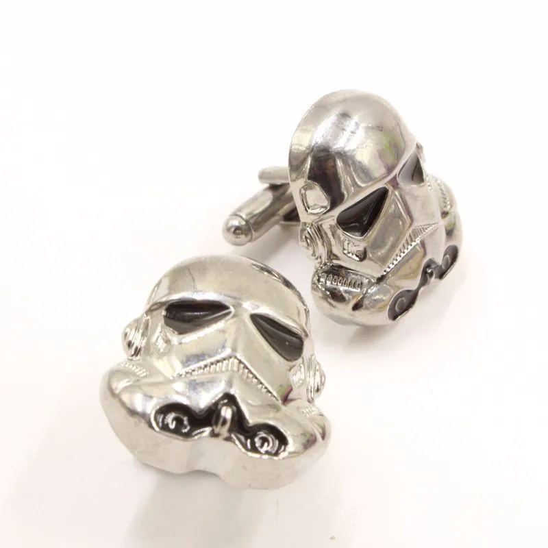 Fashion silver color Star Wars Episode VII Cuff links stormtrooper men women movie Cufflinks Jewelry wholesale | Украшения и