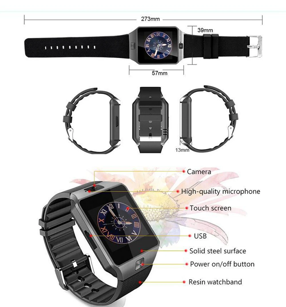 Умные часы с слотом для sim карты поддержкой Bluetooth Android Phone лучше чем мужские