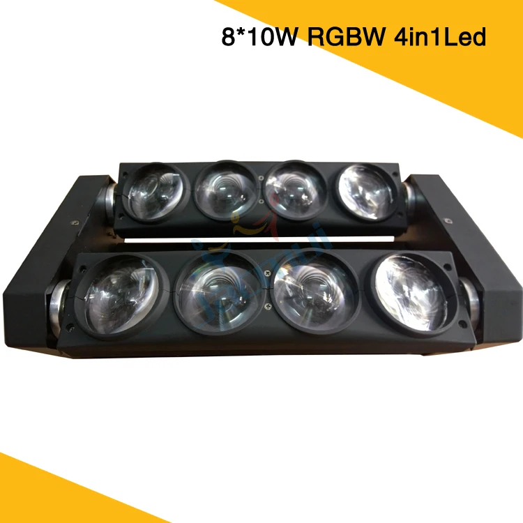RGBW светодиодный луч 8*10 Вт двухрядный четырехцветный паука | Освещение