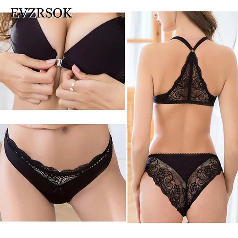 Модный брендовый сексуальный кружевной комплект нижнего белья с застежкой