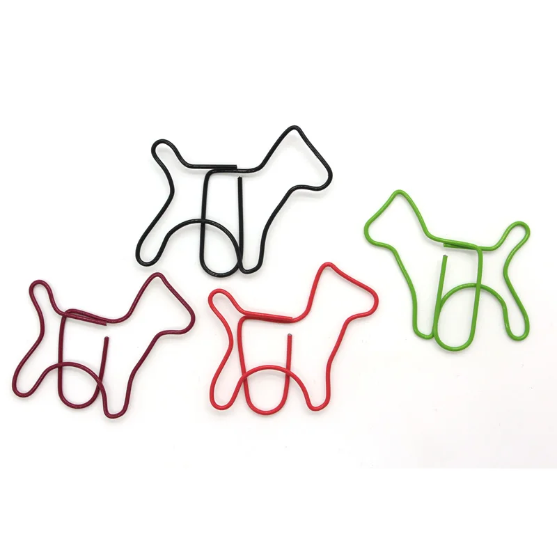 100 шт./лот креативные животные в форме собаки зажим интересная металлическая