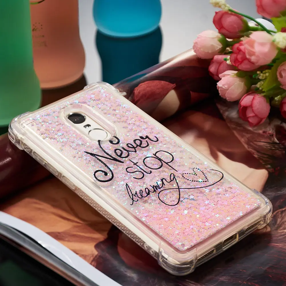 Glitter Stars Cover for Xiaomi Redmi Note 4 4X X4 Dynamic Liquid Debris TPU Quicksand Back Case Xiao Red mi Note4 X Note4X |