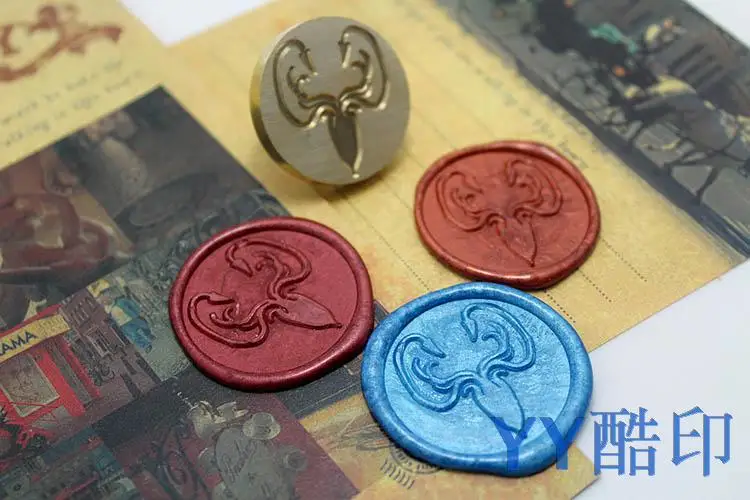 Восковая уплотнительная металлическая головка Игра престолов с ручкой сделай