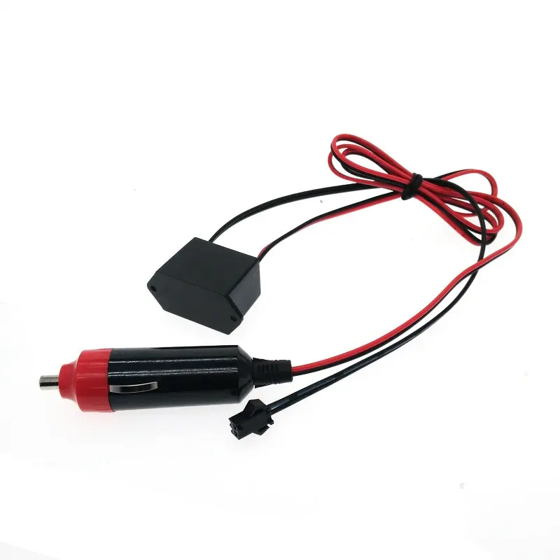 

DC 12V Car Cigarette Lighter Socket Plug Driver Controller for 1-10M LED EL Wire Glow Flexible Neon Light