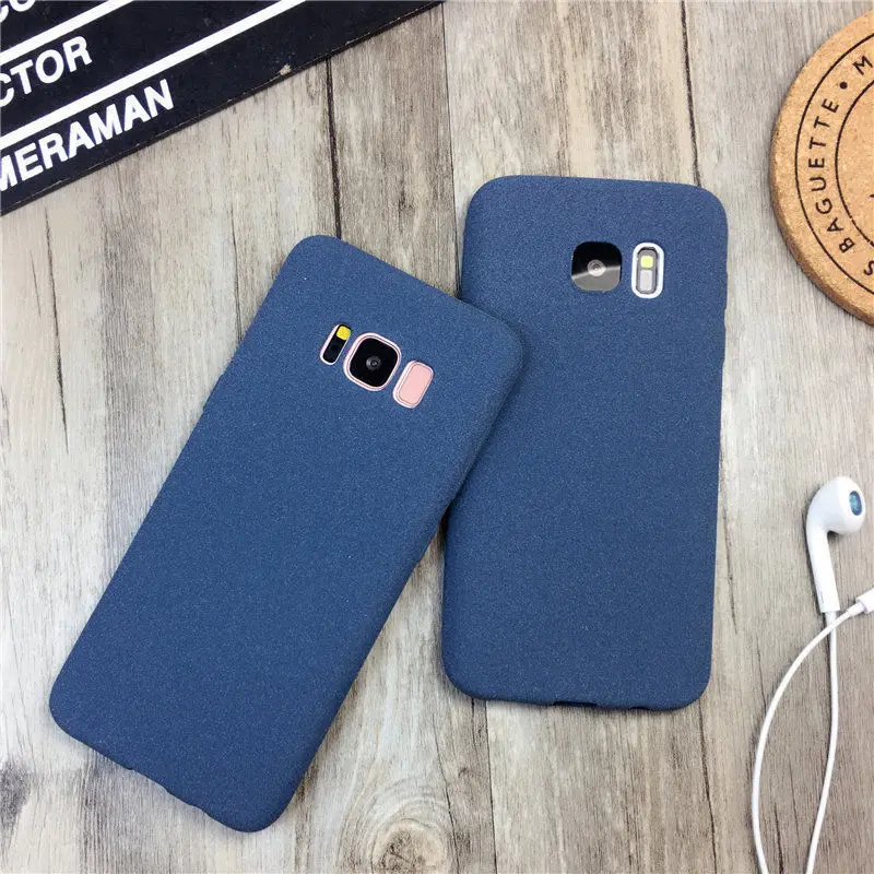 Матовый Силиконовый чехол для samsung Galaxy S9 S8 S7 S6 край J4 J6 J8 A6 A7 A8 плюс J3 J5 J7 A3 A5 A7 защитный Coque