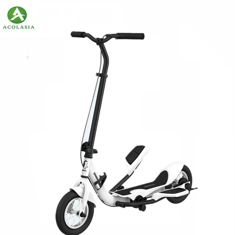 Tarcle городской самокат с резиновыми колесами Педальный складной фитнес шаговый 16