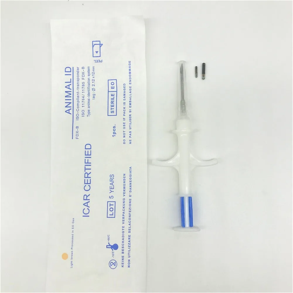 100 шт ПЭТ микрочипы 2 12*12 мм ISO11784/785 FDX B кошка собака шприц для змей + 1 питомца