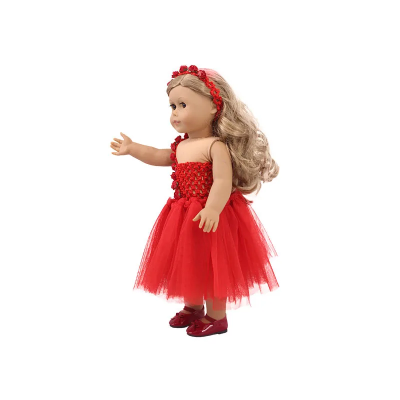 LUCKDOLL5 цвет свадебное платье подходит 18 дюймов Американский 43 см Кукла одежда аксессуары, игрушки для девочек, поколение, подарок на день рождения