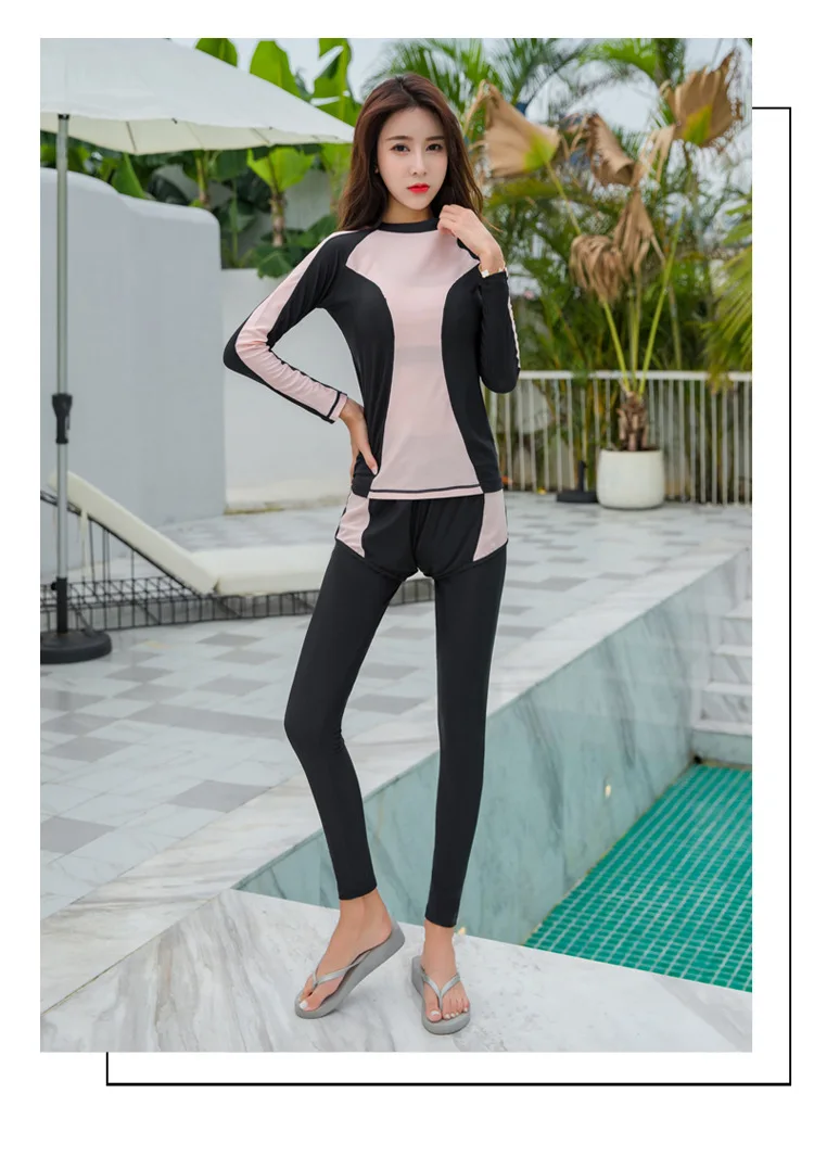 Rashguard женский купальник закрытый Rashguard для купания лайкра Серфинг Виндсерфинг купальный костюм женские рубашки с длинными рукавами корейский принт