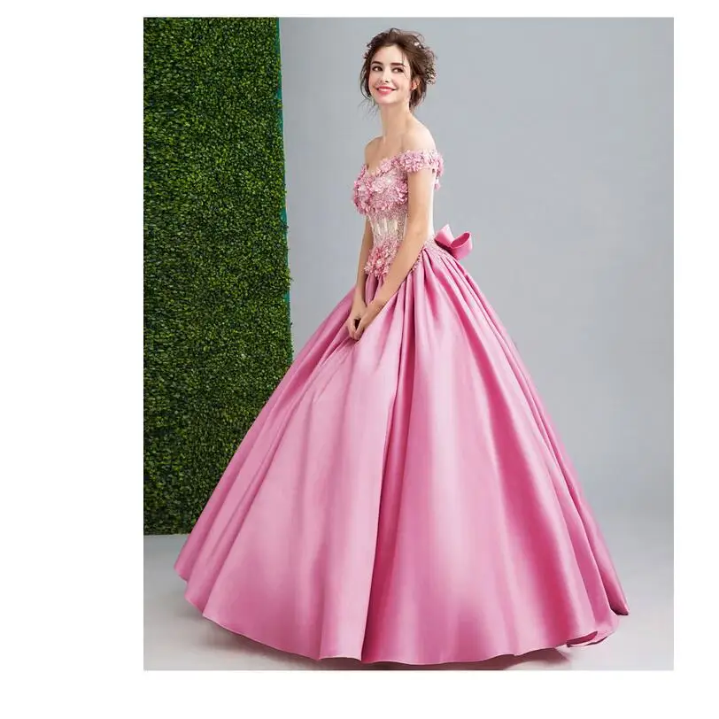 Hooltprinc 2017 новый роскошный персик кружева цветок quinceanera платья невесты sweet