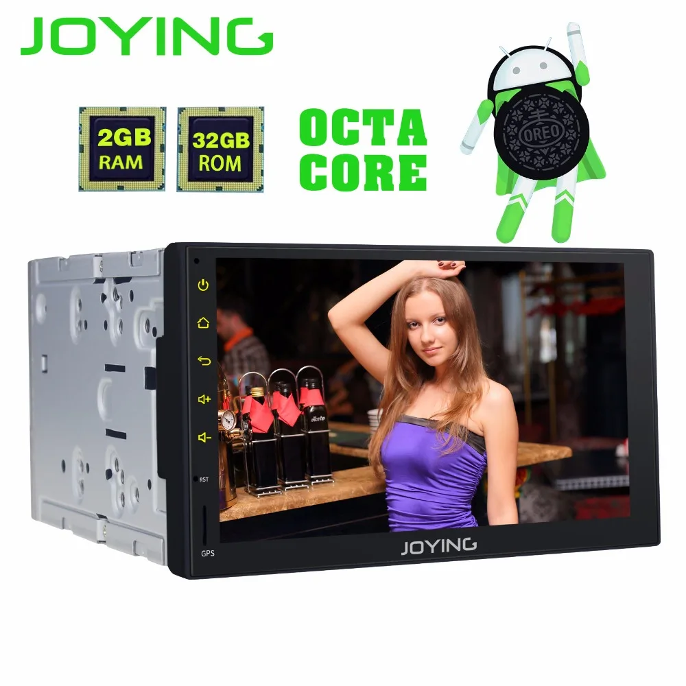 JOYING 2 DIN universal 7'' Android 8.0 car stereo 2GB RAM Octa 8 Core Radio GPS System Car Head unit Multimedia HD Player no DVD |