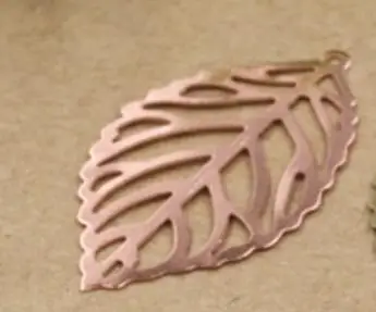 Rose Gold 50 шт./лот 35x20 мм полый медный листочек Подвески DIY Ювелирные изделия винтажный браслет ожерелье подвеска Подвески Материал ювелирных изделий - Окраска металла: Rose Gold
