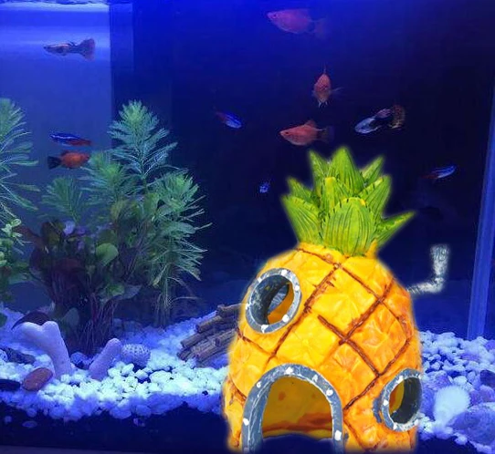 Милый мультфильм Губка Боб Квадратные Штаны дом в форме ананаса аквариум