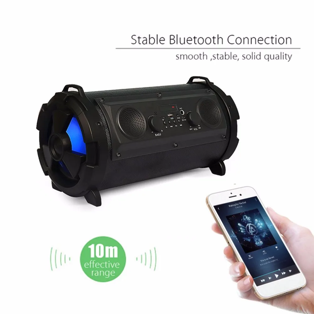 Открытый Портативный Bluetooth Динамик 15 Вт сабвуфер многофункциональный карта