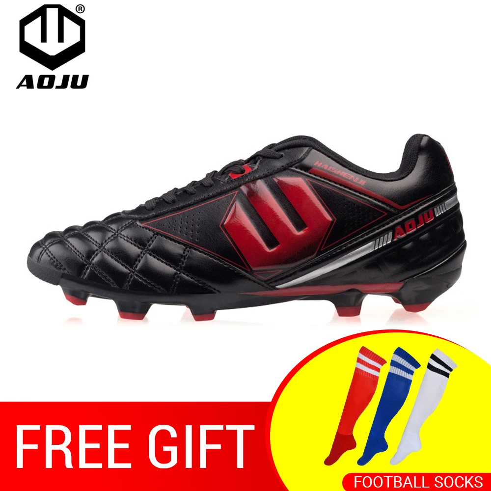 Black AG AOJU/футбольные бутсы TF, футбольные бутсы, бутсы для тренировок, Botas Chuteira Futsal, футбольная обувь, мужские кроссовки - Цвет: Black AG