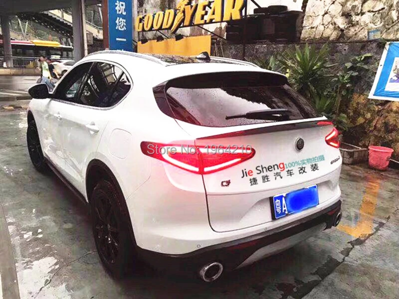 Спойлер для Alfa Romeo Stelvio спойлер SD Style 2017 2018 из углеродного волокна задний на крышу