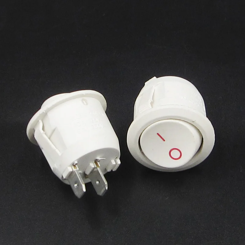 10 шт. KCD1 105 на включение/выключение 2PIN 10A/125V 6A/250V круглый Кулисный переключатель 2pin