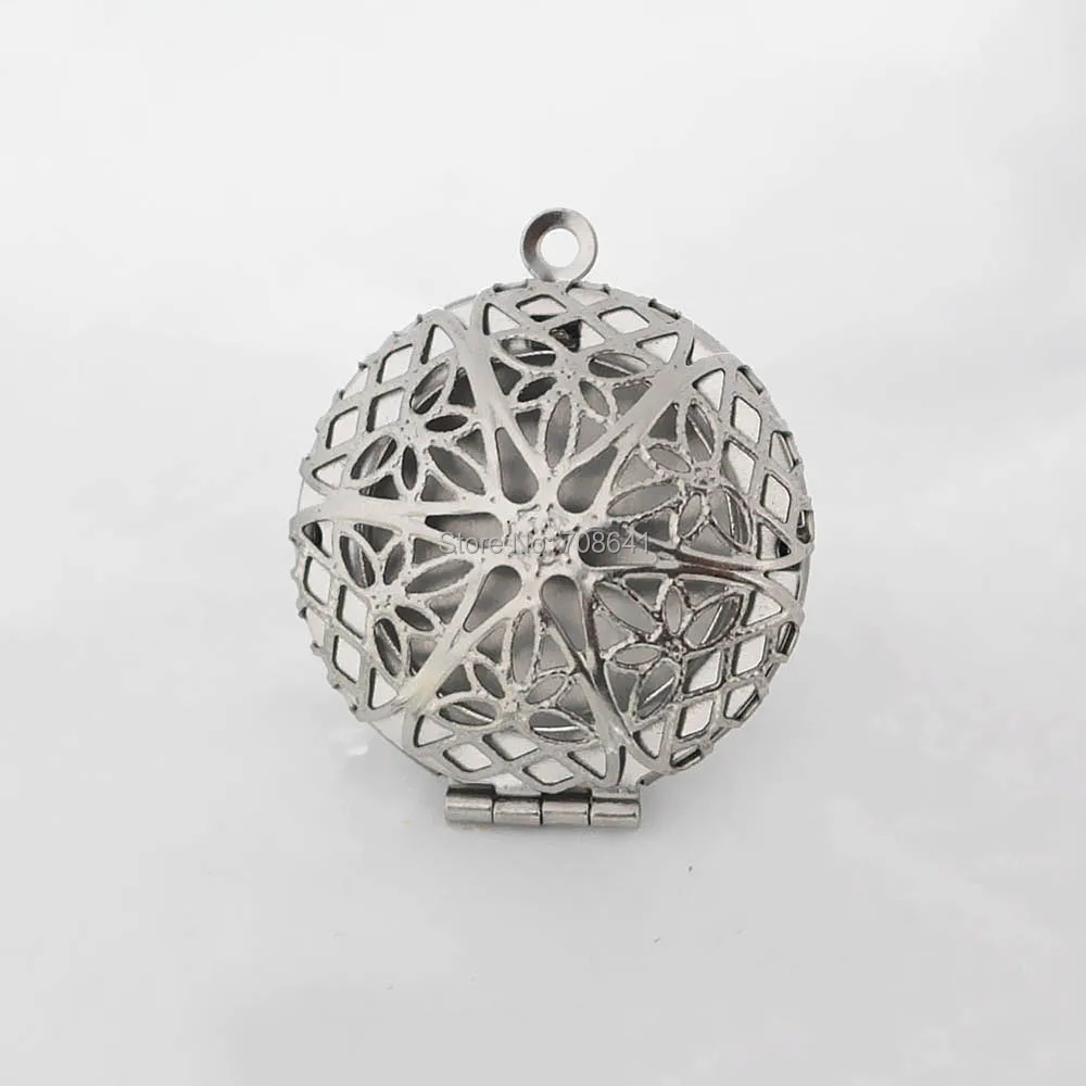 32 мм нержавеющая сталь SUS круглая филигрань эфирное масло ароматерапия диффузор