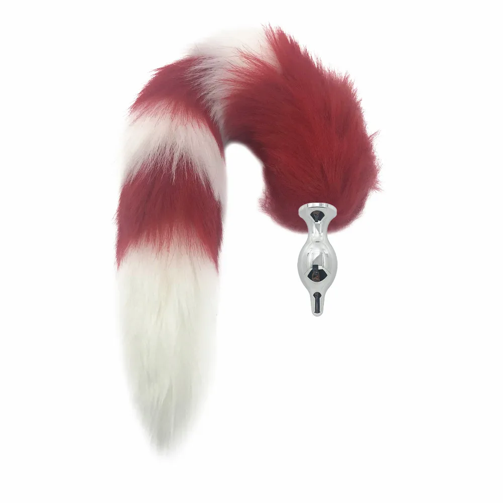 Fox Tail Anal Plug 80cm Super Long Stainless Steel Metal Butt Sex Toys For Women Products | Красота и здоровье