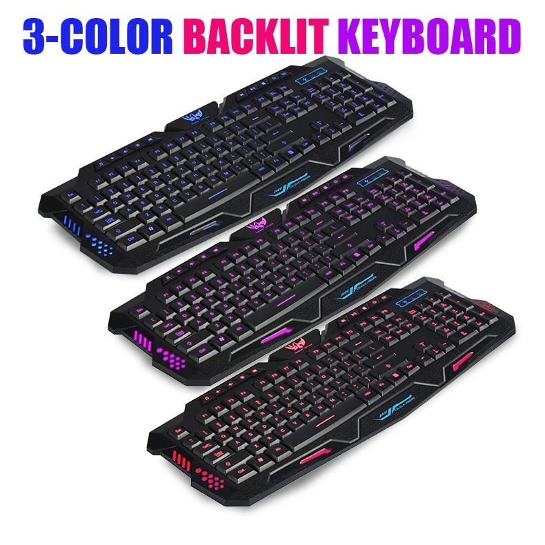 3 цвета с подсветкой игровой переключаемый ноутбук USB Проводная Подсветка led gamer