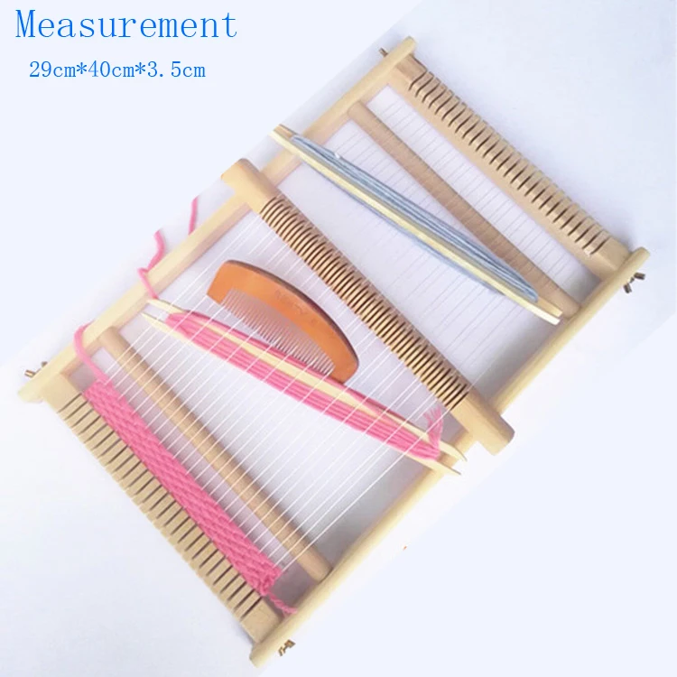 

Traditional Weaving Loom Wooden Kids Adult Toy Craft Educational Tool Wood Weaving Frame Pixel Knitting Machine Christmas Gift