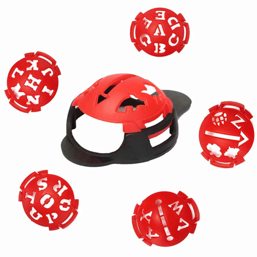 

6pcs Styrene-butadiene Golf Ball Liner Marker Template Drawing Alignment Marks Sign Golf Scriber Training Aids Accessory