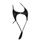 Женские сексуальные костюмы из искусственной кожи, сексуальное нижнее белье с открытой спиной, эротический костюм, сексуальная одежда