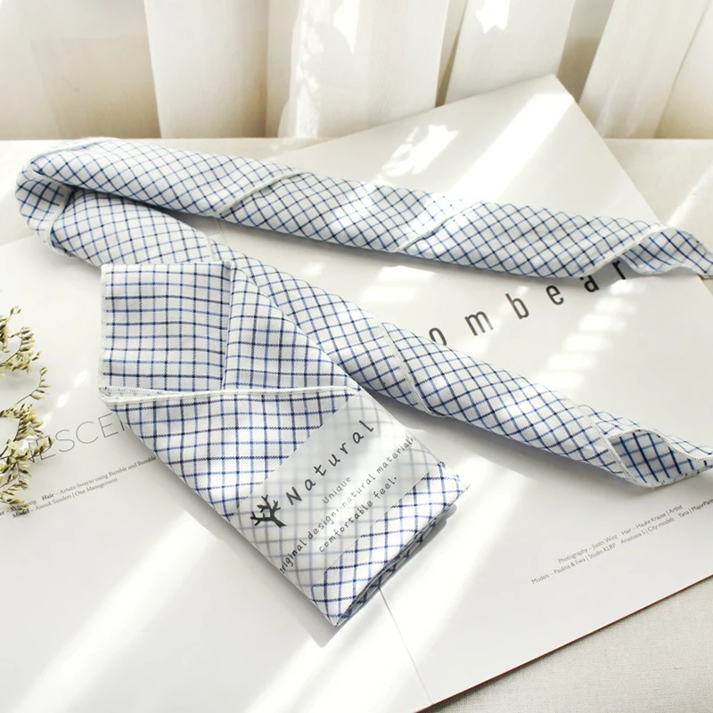 2018 Новое модное хлопковое треугольное полотенце свежая решетка детское