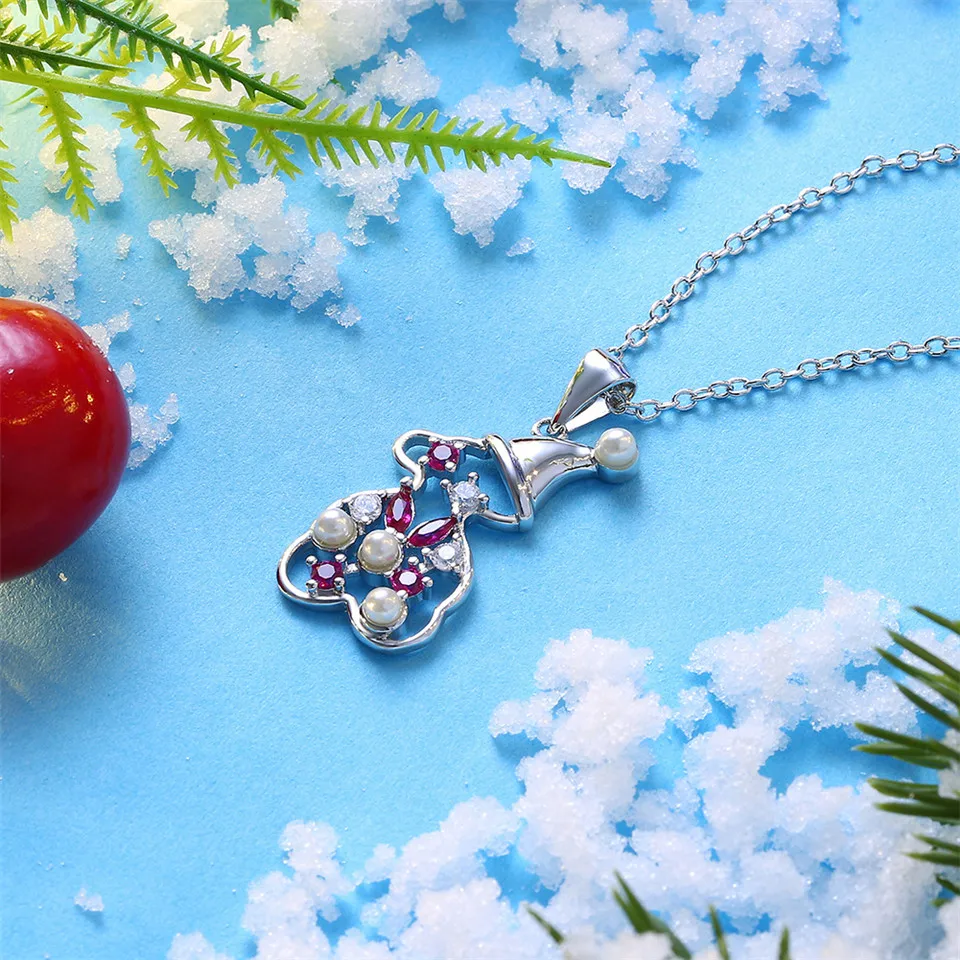 Модное милое рождественское ожерелье с маленьким медвежонком для женщин
