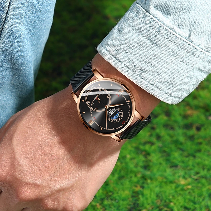 HAIQIN Мужские часы кварцевые лучший бренд класса люкс Военная Униформа спортивные