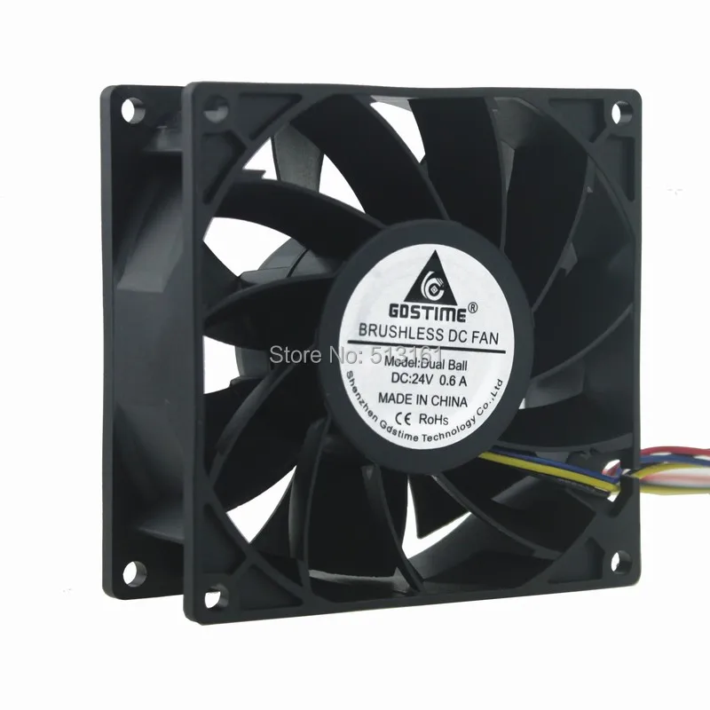 Gdstime 9238 24 V DC 4 Pin PWM разъем 92 мм шарикоподшипник защитного стекла 92x92x38 мм IP65 Водонепроницаемый Вентилятор охлаждения