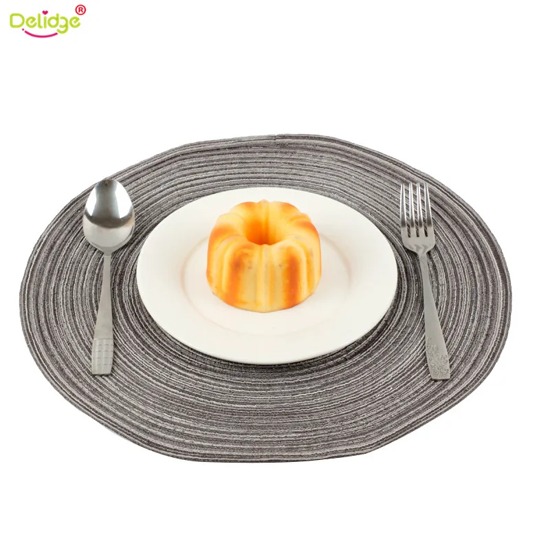 Delidge 18 см круглые коврики для дома тканые нескользящие настольные коврики термостойкие настольные подстилки аксессуары для украшения дома