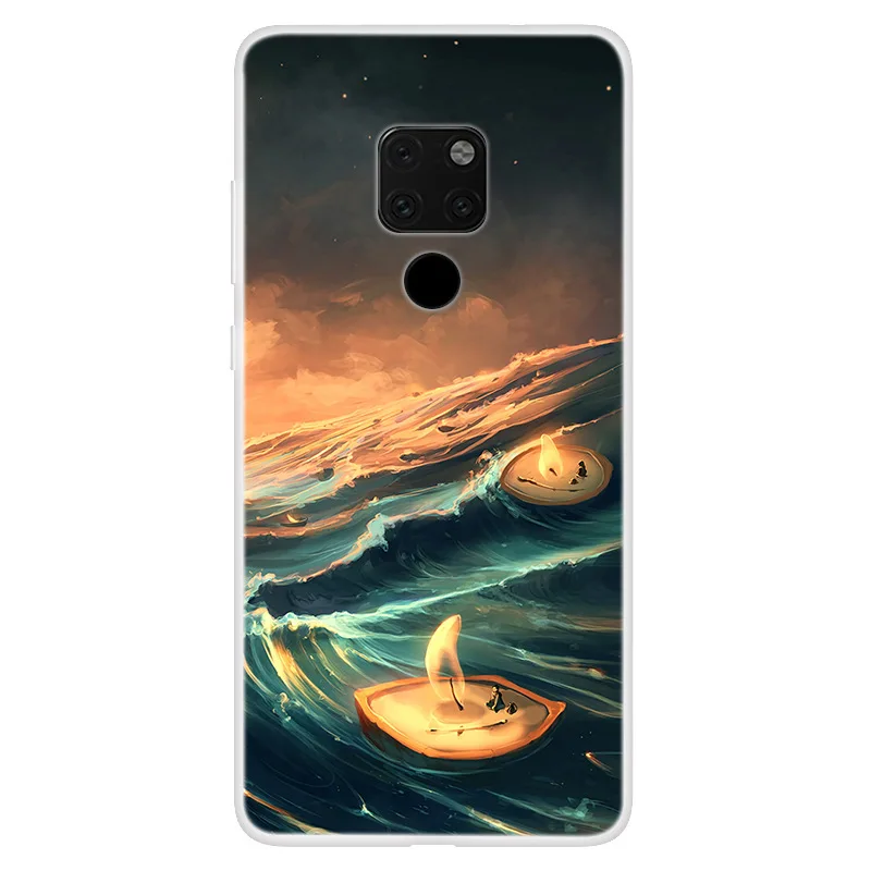 Мягкий силиконовый чехол для Huawei Mate 20X милый мультяшный задней панели телефона