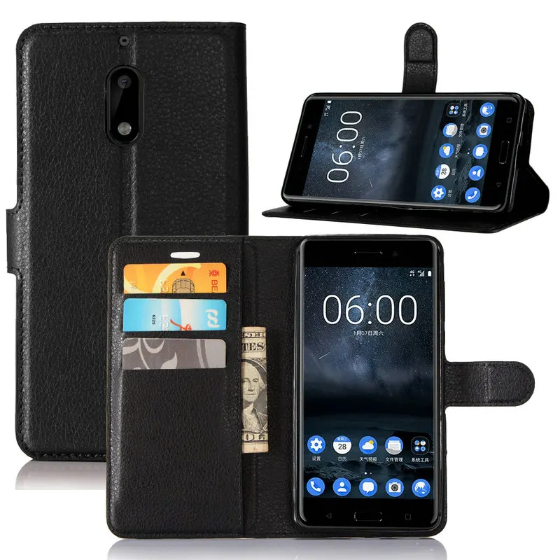 Чехол книжка для Nokia 6 2017 кожаный чехол 5 1 Plus 8 2018 телефона|case for nokia|leather casecase |