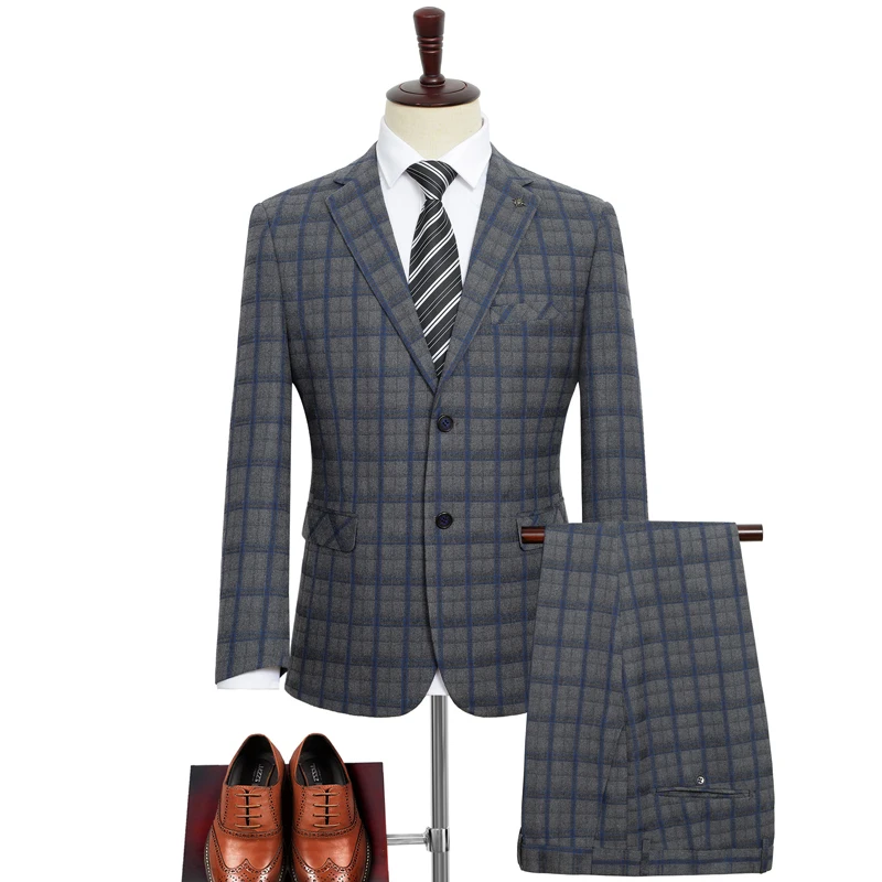 Новинка 2019 деловой повседневный костюм для мужчин стильный высокого качества