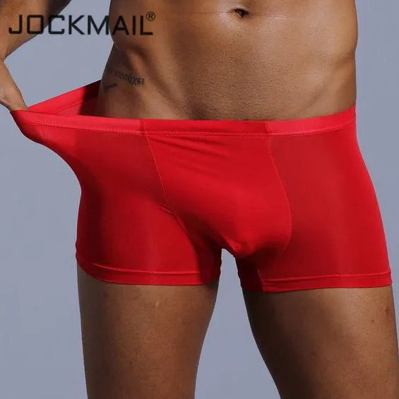 Трусы боксеры JOCKMAIL мужские прозрачные пикантное нижнее белье плавки из вискозы