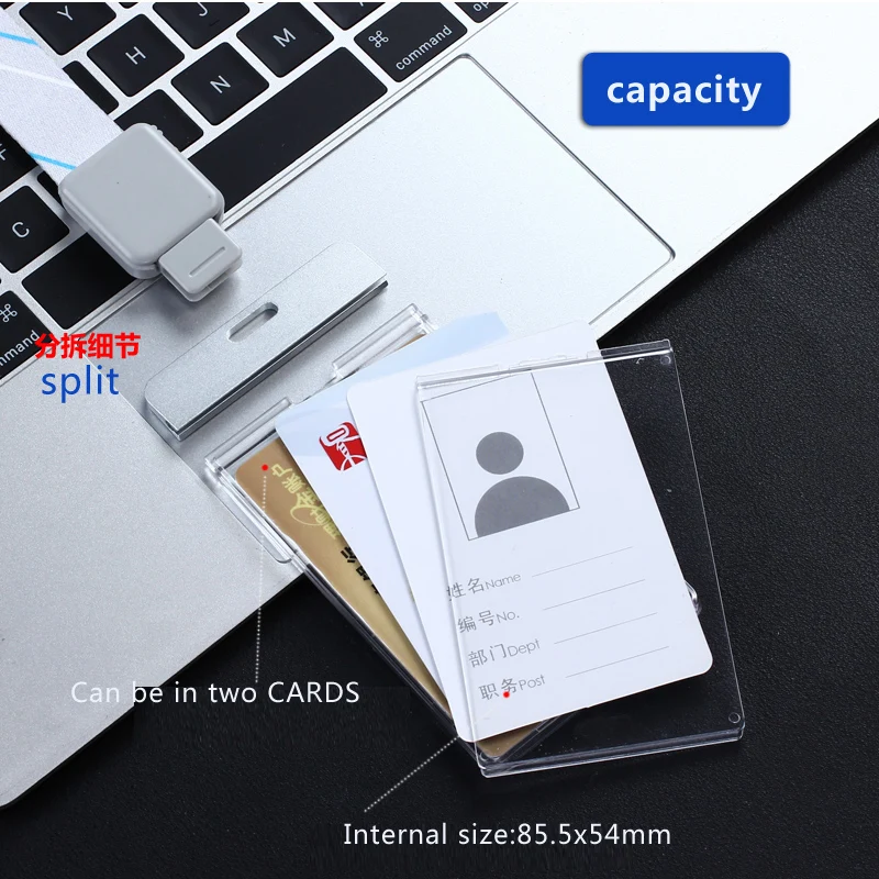 Акриловая прозрачная карточка доступа ID IC держатель Рабочая карта с