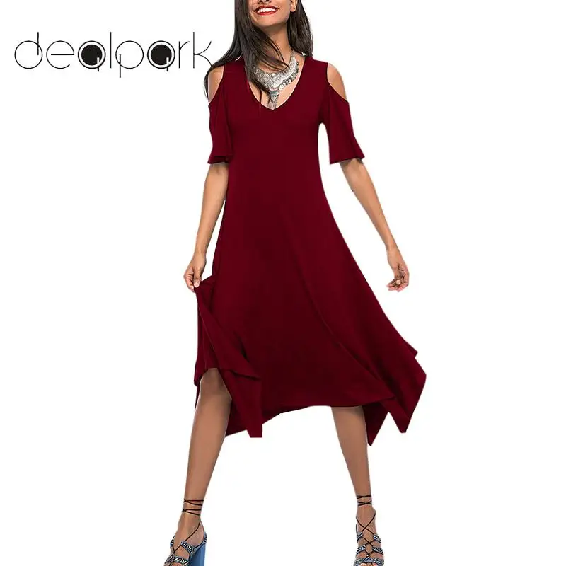 Женское повседневное асимметричное платье черное облегающее средней длины с