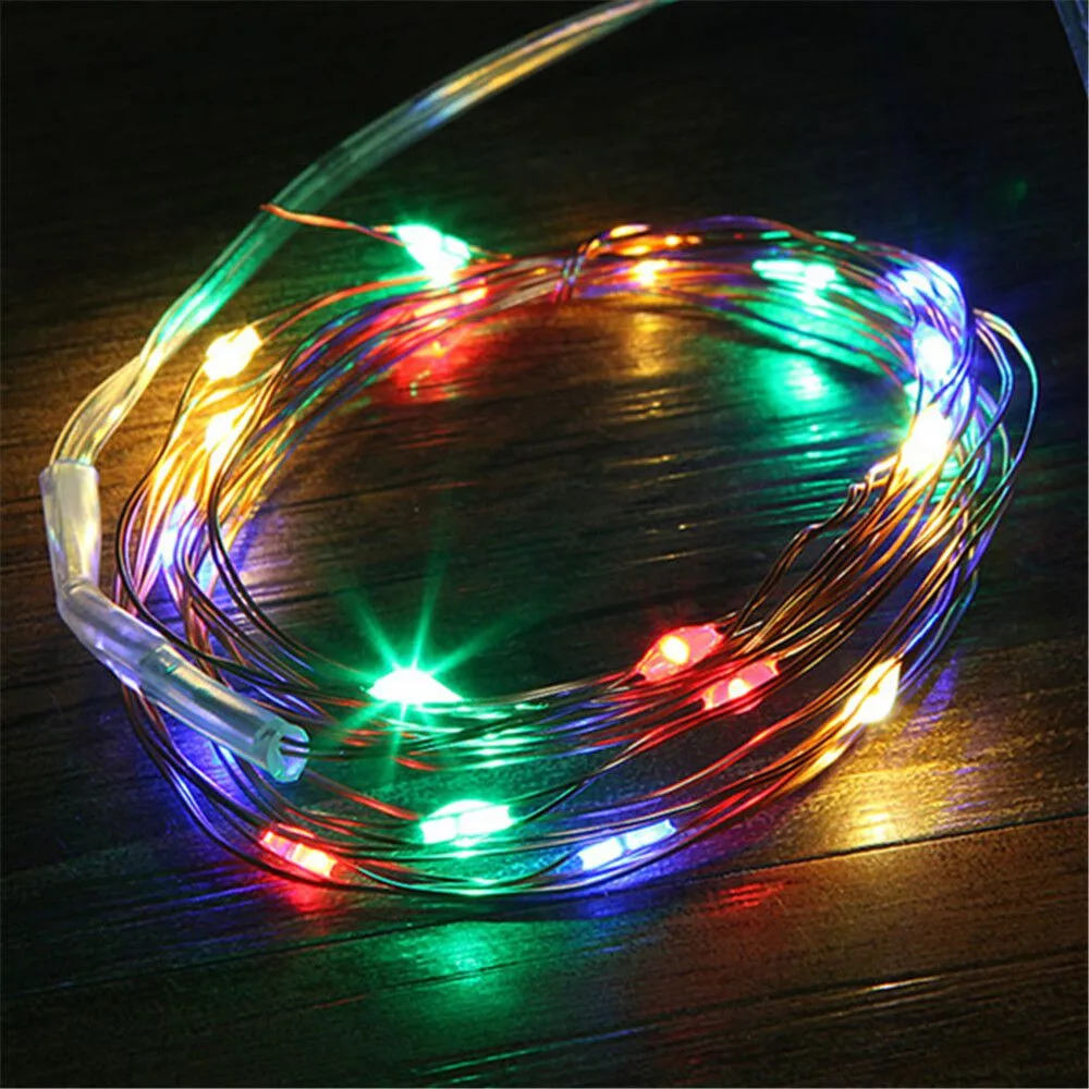 

1M 2M 3M 5M 10M Copper Wire LED String Lights Holiday Lighting Fairy Garland For Christmas Tree Wedding Party Decoration