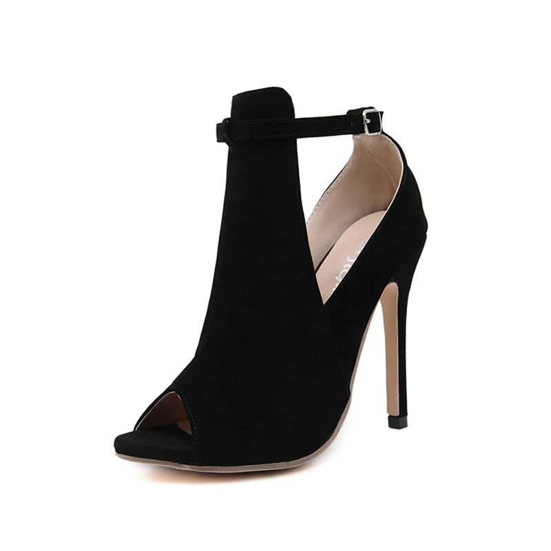 2017 новое прибытие гладиатор сандалии женщин сексуальные черные высокие каблуки