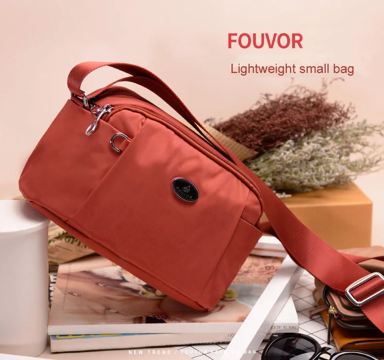 Fouvor, роскошная женская сумка-мессенджер, одноцветная, на молнии, сумка на плечо, женская сумка через плечо, для телефона, для монет, сумки, водонепроницаемая, Bolsas Feminina Sac